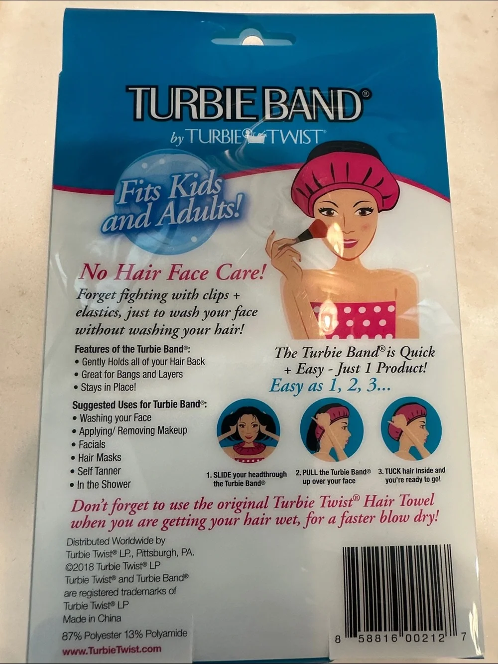 Turbie Band by Turbie Twist Beauty Head Band - Light Blue